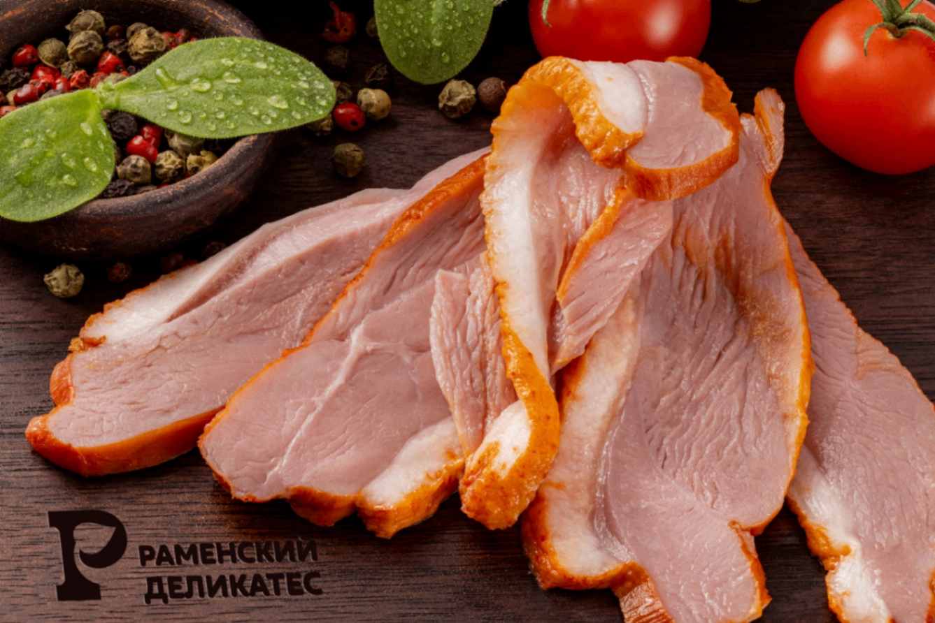 Филе утки копчено-вареное нарезка 150 г