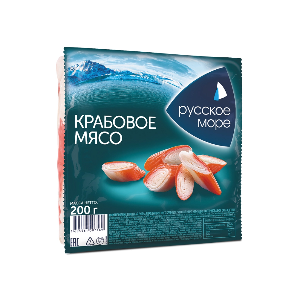 Крабовое мясо Русское Море 200 г