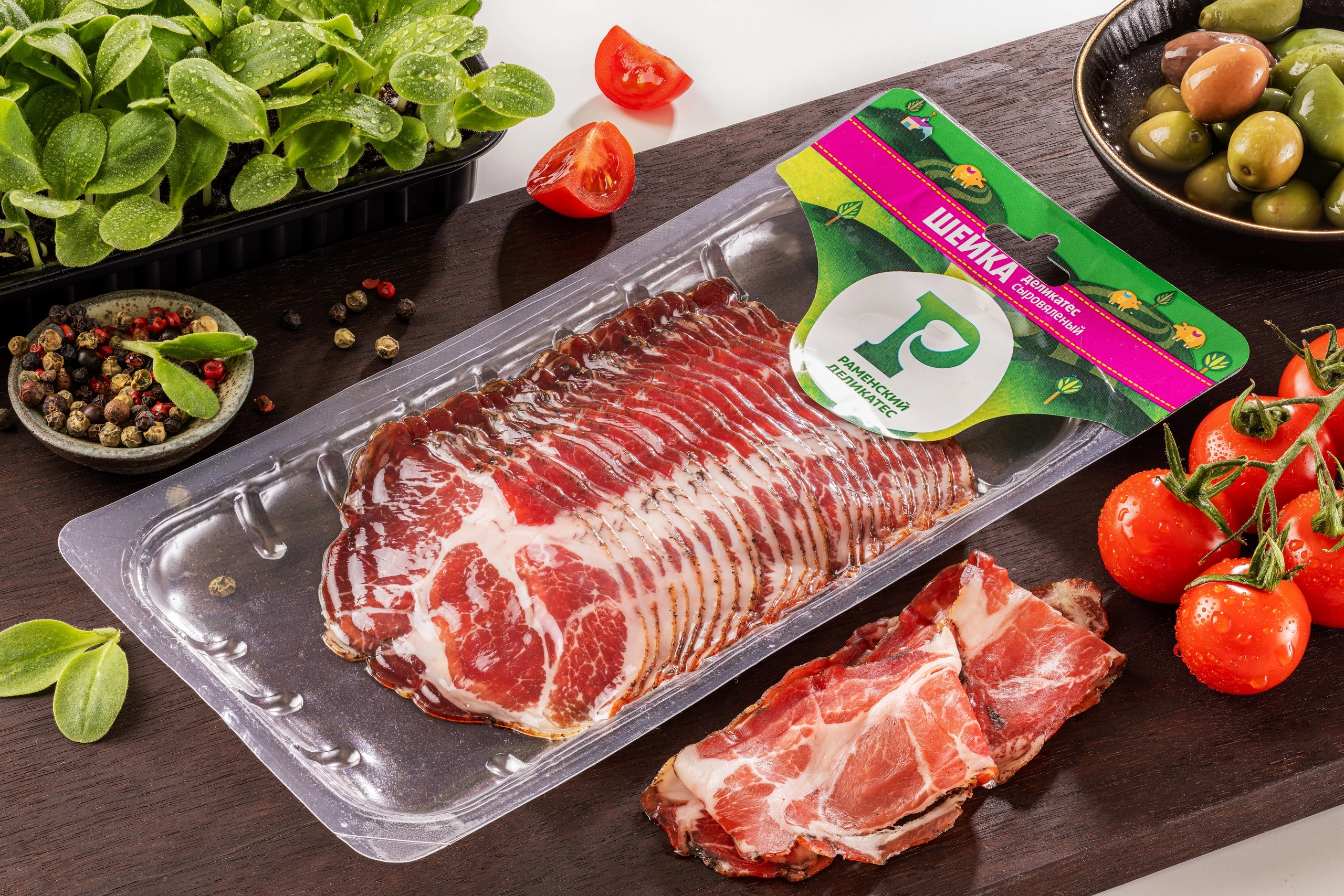 Шейка свиная сыровяленая нарезка 100 г