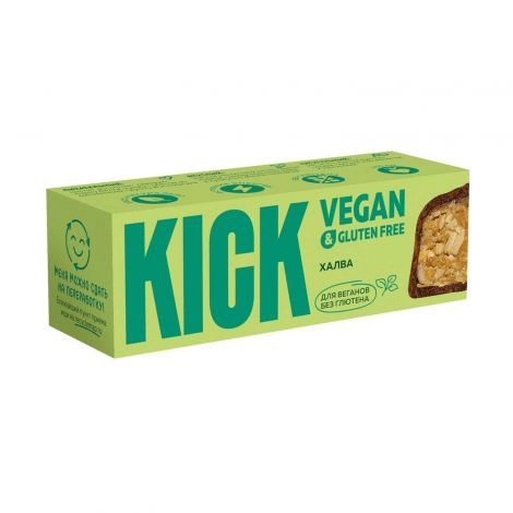 Батончик Kick халва с семенами тыквы кунжута в темном шоколаде 45 г