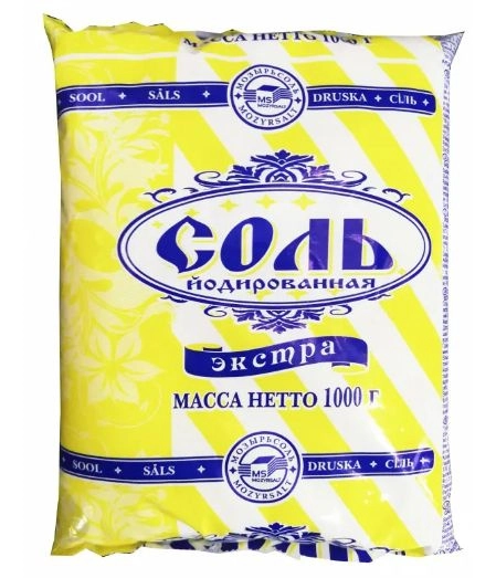Соль Мозырьсоль Экстра йодированная 1000 г