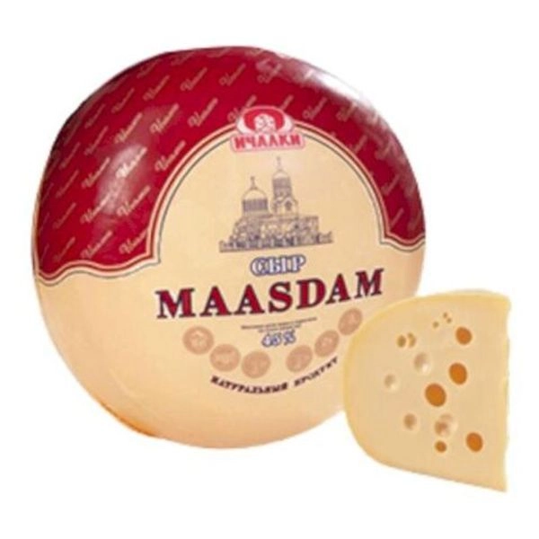 Сыр Ичалки Маасдам 45% полутвердый