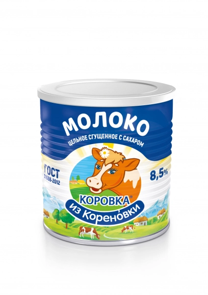 Молоко Коровка из Кореновки сгущённое цельное с сахаром 8.5%, 360 г