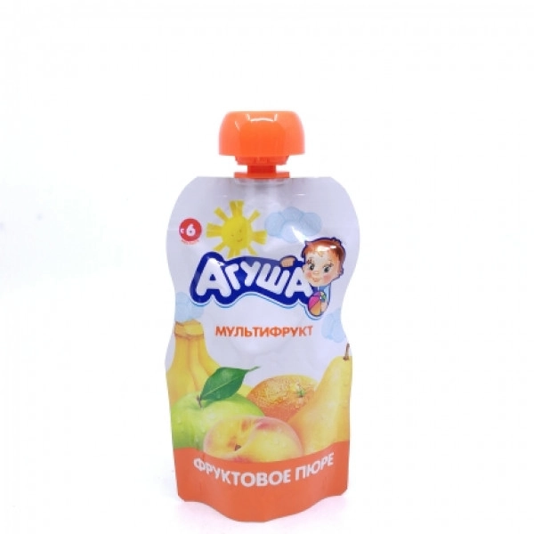Пюре Агуша мультифрукт с 6 месяцев 90 г