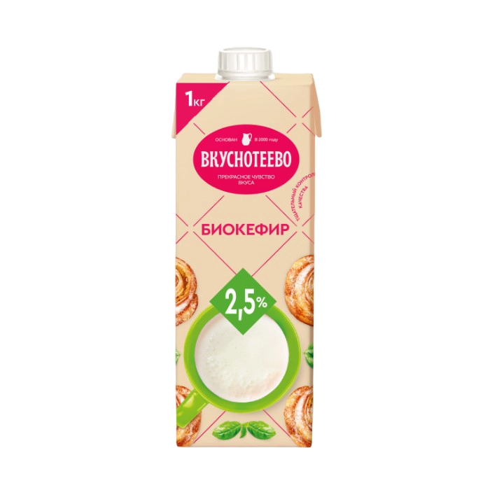 Биокефир Вкуснотеево 2.5% 1000 г