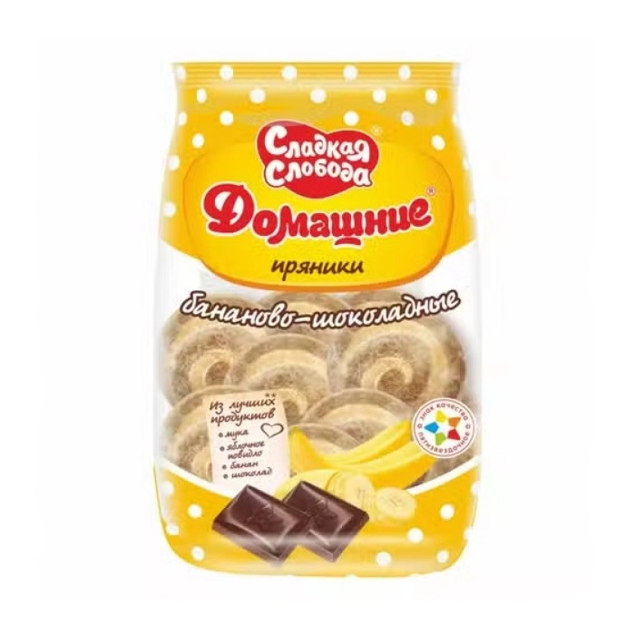 Пряники Сладкая слобода Домашние Бананово-шоколадные 500 г