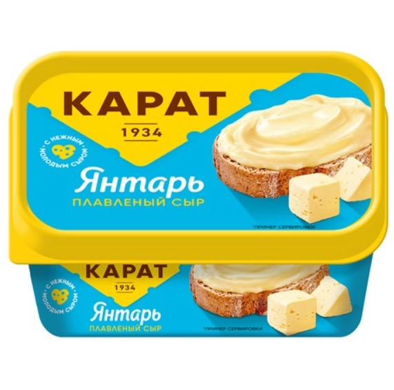 Сыр Карат Янтарь 45% плавленый 400 г