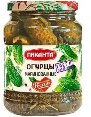 Огурцы Пиканта маринованные 680 г
