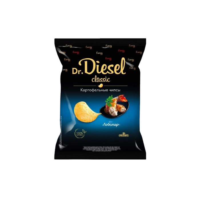 Чипсы Dr. Diesel из натурального картофеля со вкусом лобстер 120 г