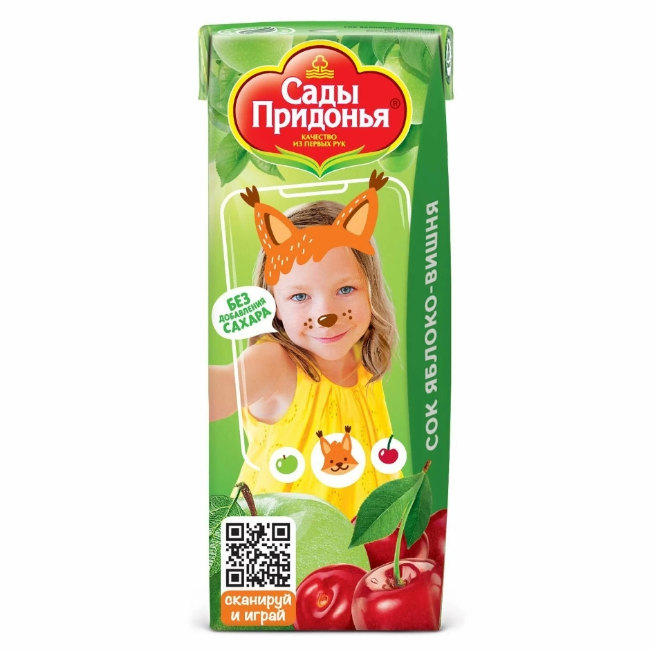 Сок Сады Придонья яблоко-вишня 200 мл