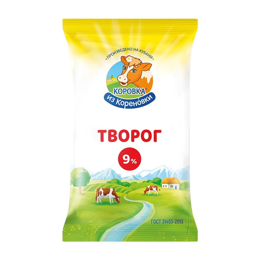 Творог Коровка из Кореновки 9% 180 г