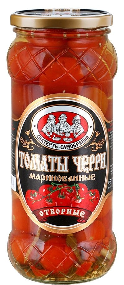 Томаты Скатерть Самобранка Черри маринованные 580 мл