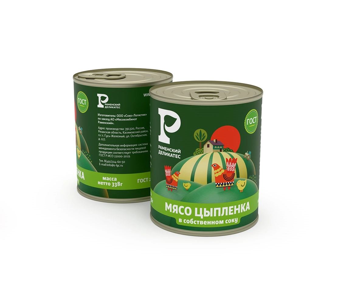 Мясо цыпленка в собственном соку 338 г