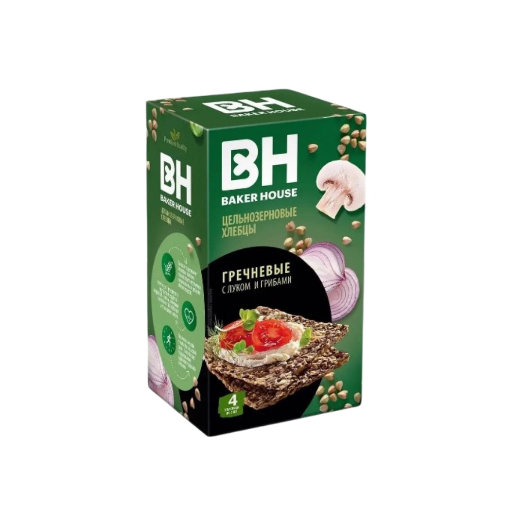 Хлебцы Бэйкер Хаус скандинавские Гречневые с луком и грибами 180 г