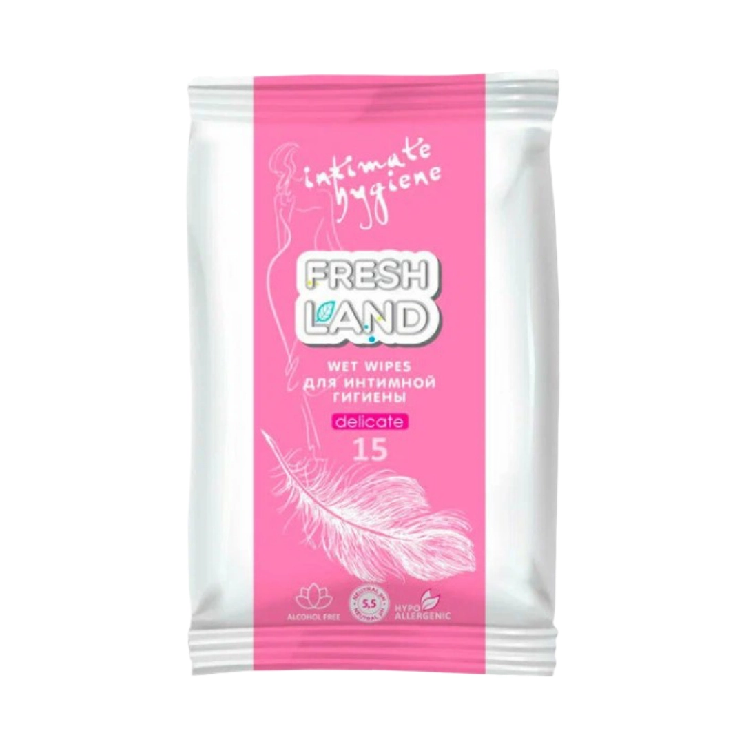 Салфетки FreshLand влажные для интимной гигиены 15 шт
