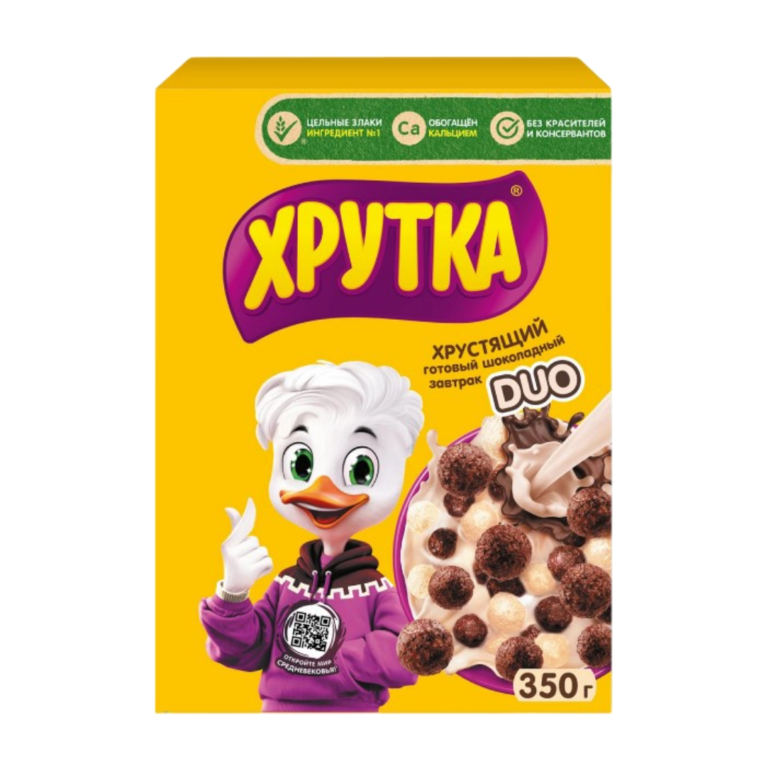 Готовый завтрак Хрутка DUO шоколадный 350 г