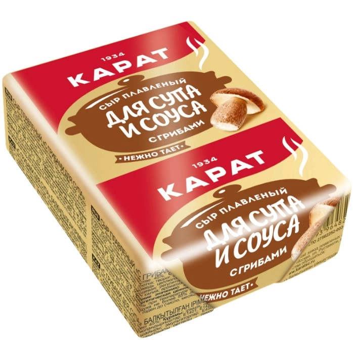 Сыр Карат плавленый с грибами для супа 45% 90 г