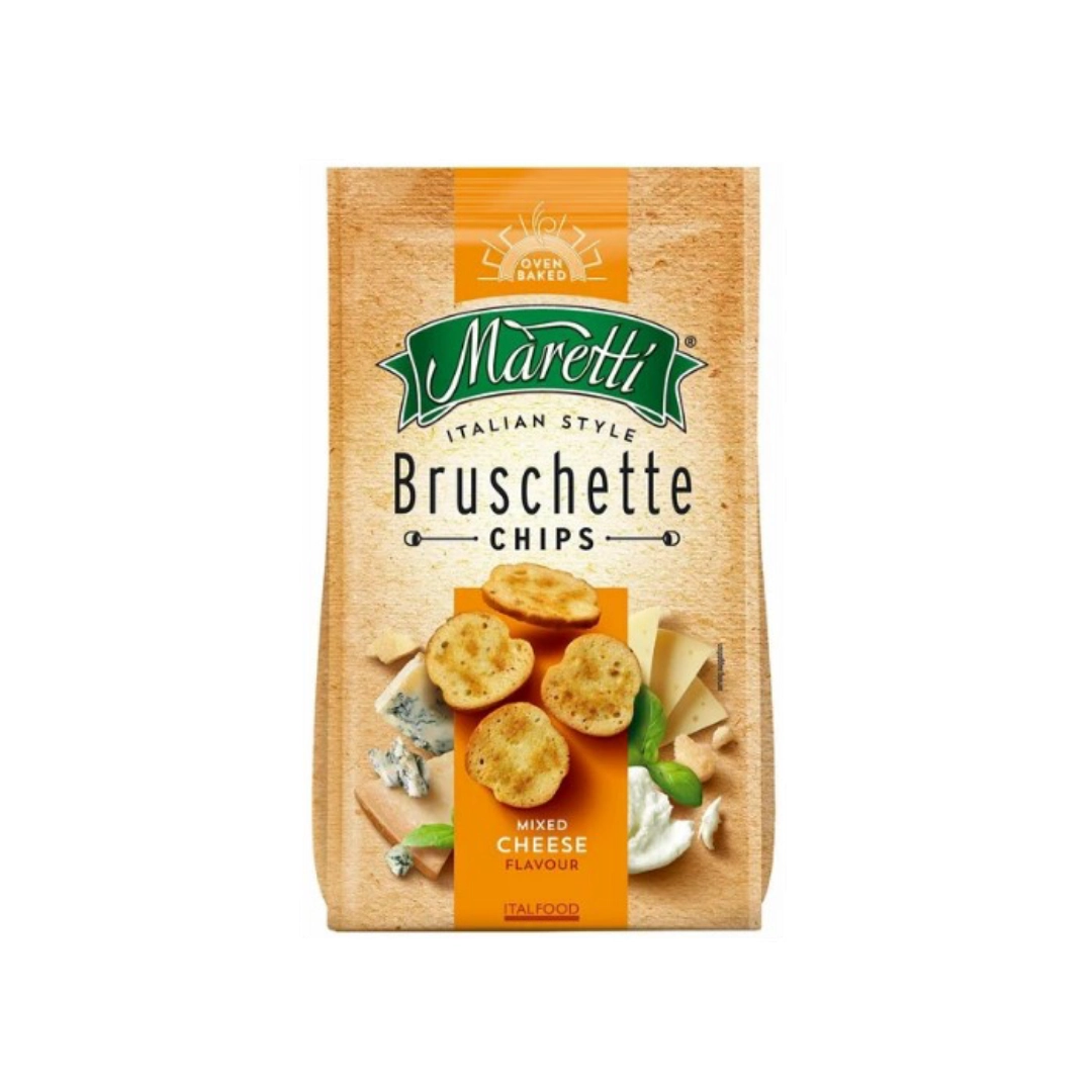 Печеные Maretti хлебные брускетти со вкусом Сырный микс 70 г