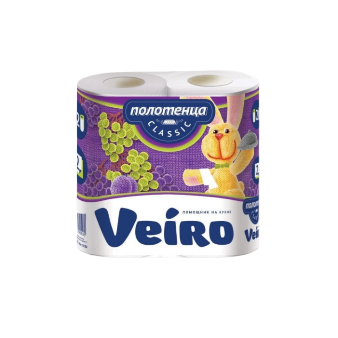 Полотенце VIERO бумажное Classic 2-х слойные 2 рулона