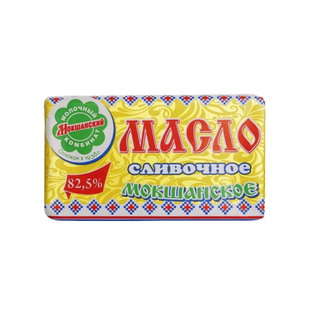 Масло Мокшанское сладко-сливочное несолёное м.д.ж. 82.5% 185 г