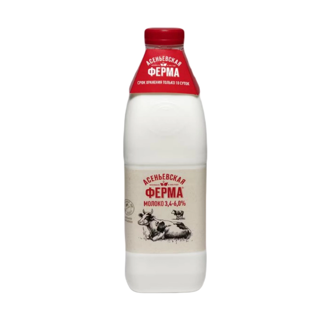 Молоко Асеньевская ферма отборное 3.4%-6% 1400 мл