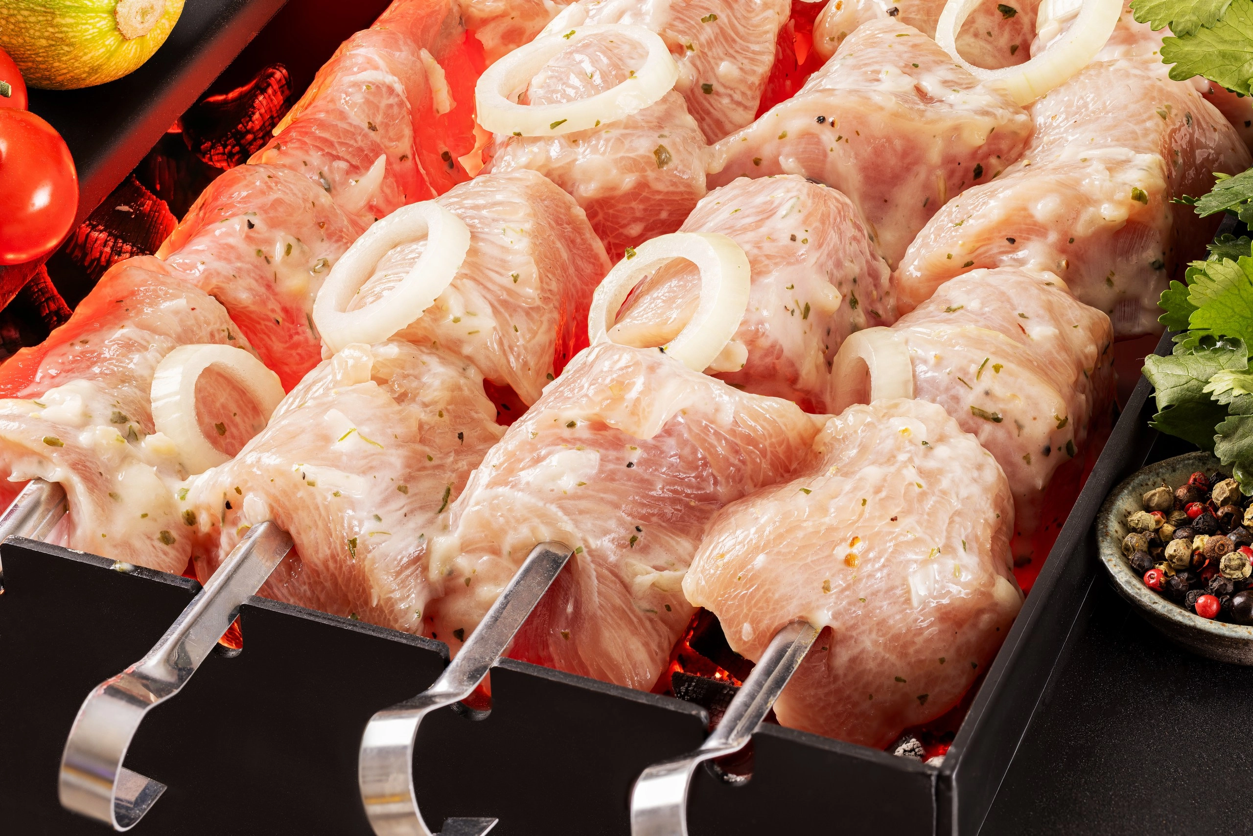 Шашлык куриный маринованный охлажденный