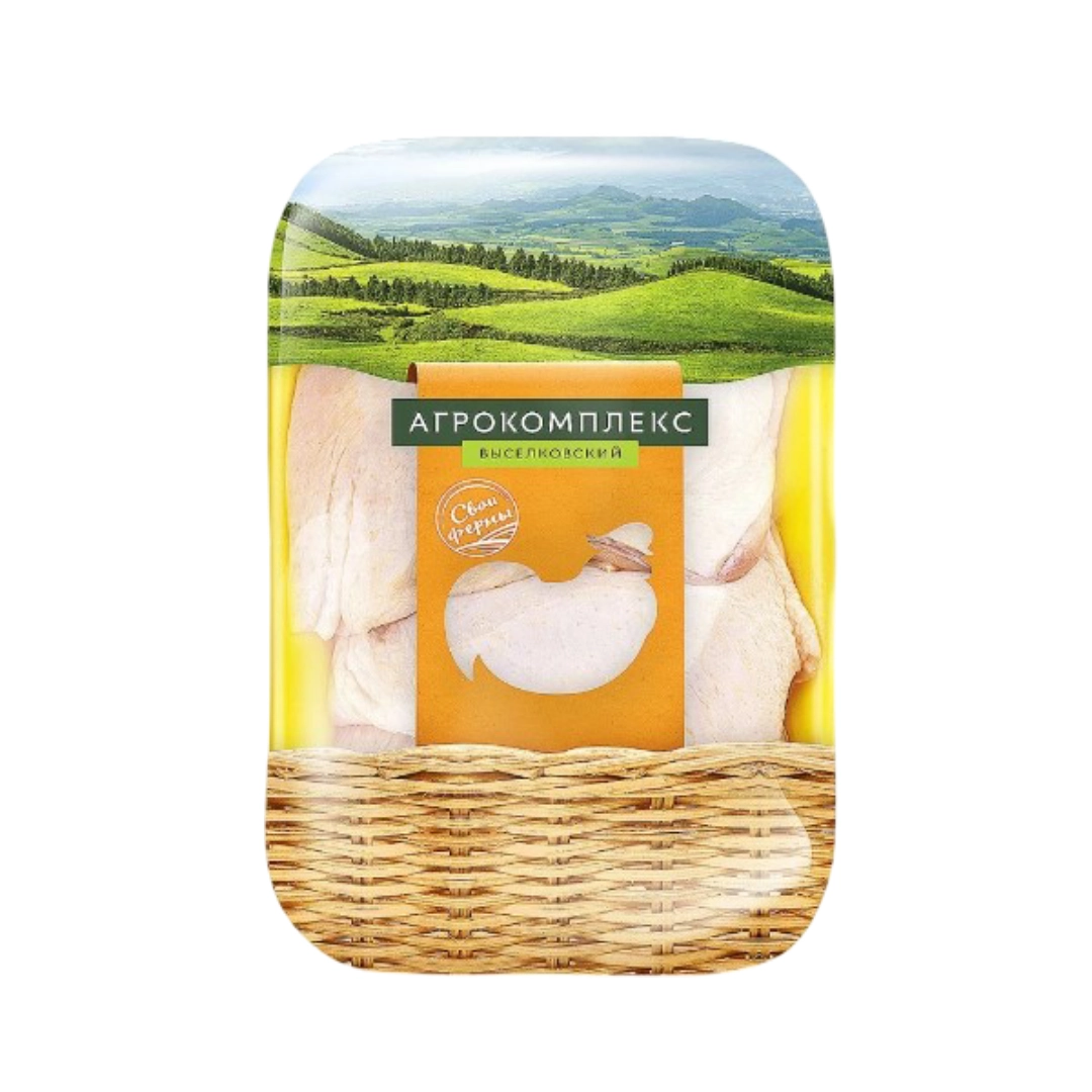 Части тушек цыплят-бройлеров Агрокомплекс бедро замороженное ~ 1000 г