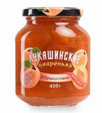 Варенье Лукашинские варенья абрикосовое 450 г