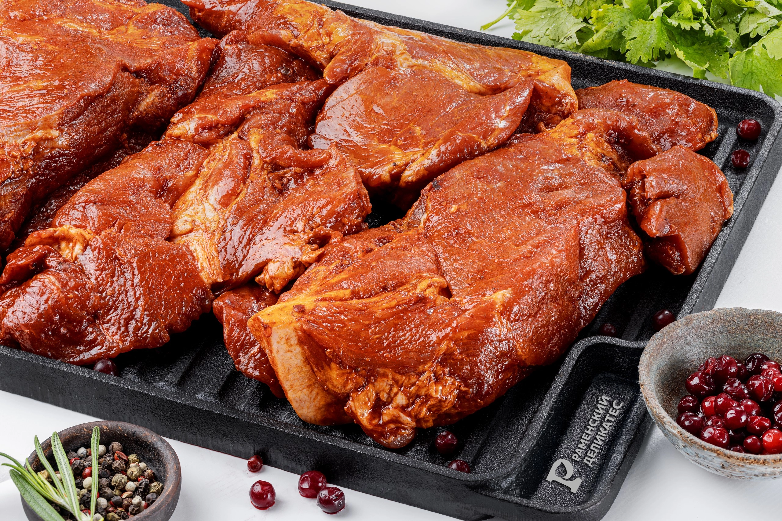 Стейк из шейки в маринаде Пикантный охлажденный