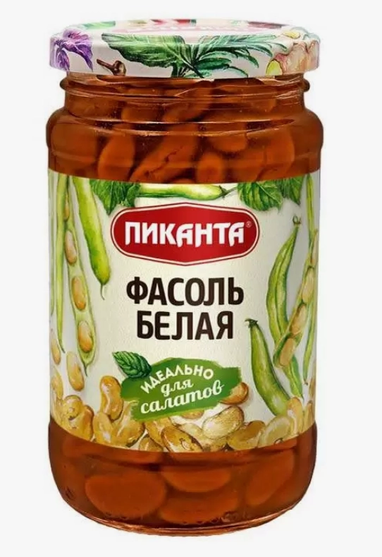 Фасоль Пиканта белая натуральная 360 г