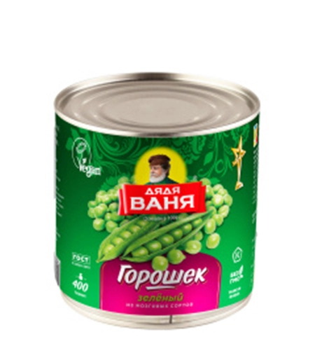 Горошек Дядя Ваня зелёный 400 г