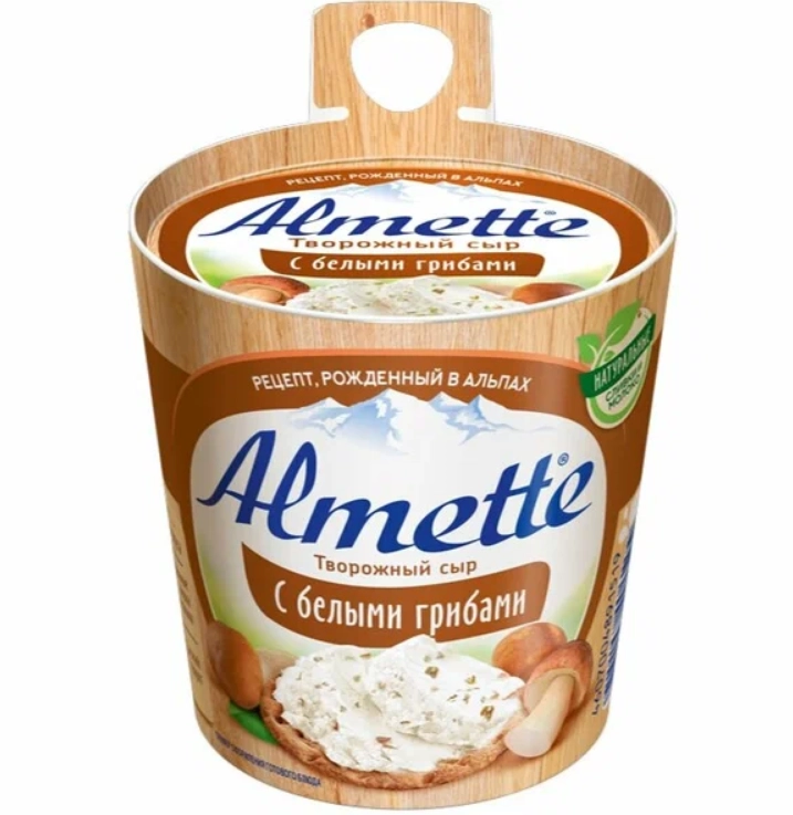 Сыр Almette творожный С белыми грибами 60% 150 г плавленный