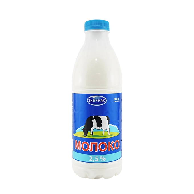 Молоко Экомилк 2.5% 900 мл