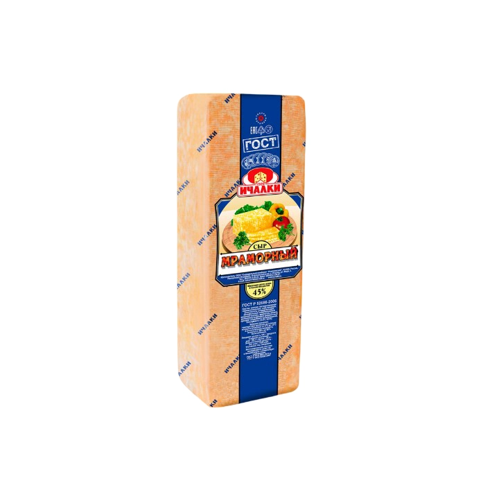Сыр Ичалки Мраморный 45% полутвердый