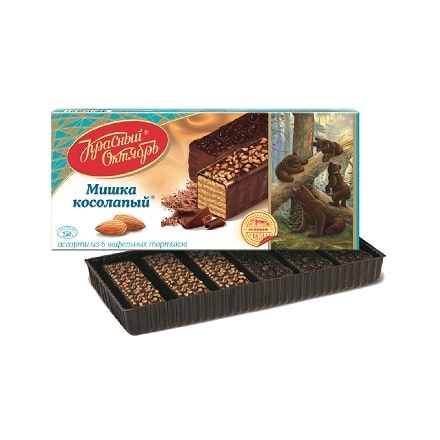 Торт Красный Октябрь Мишка Косолапый вафельный 250 г
