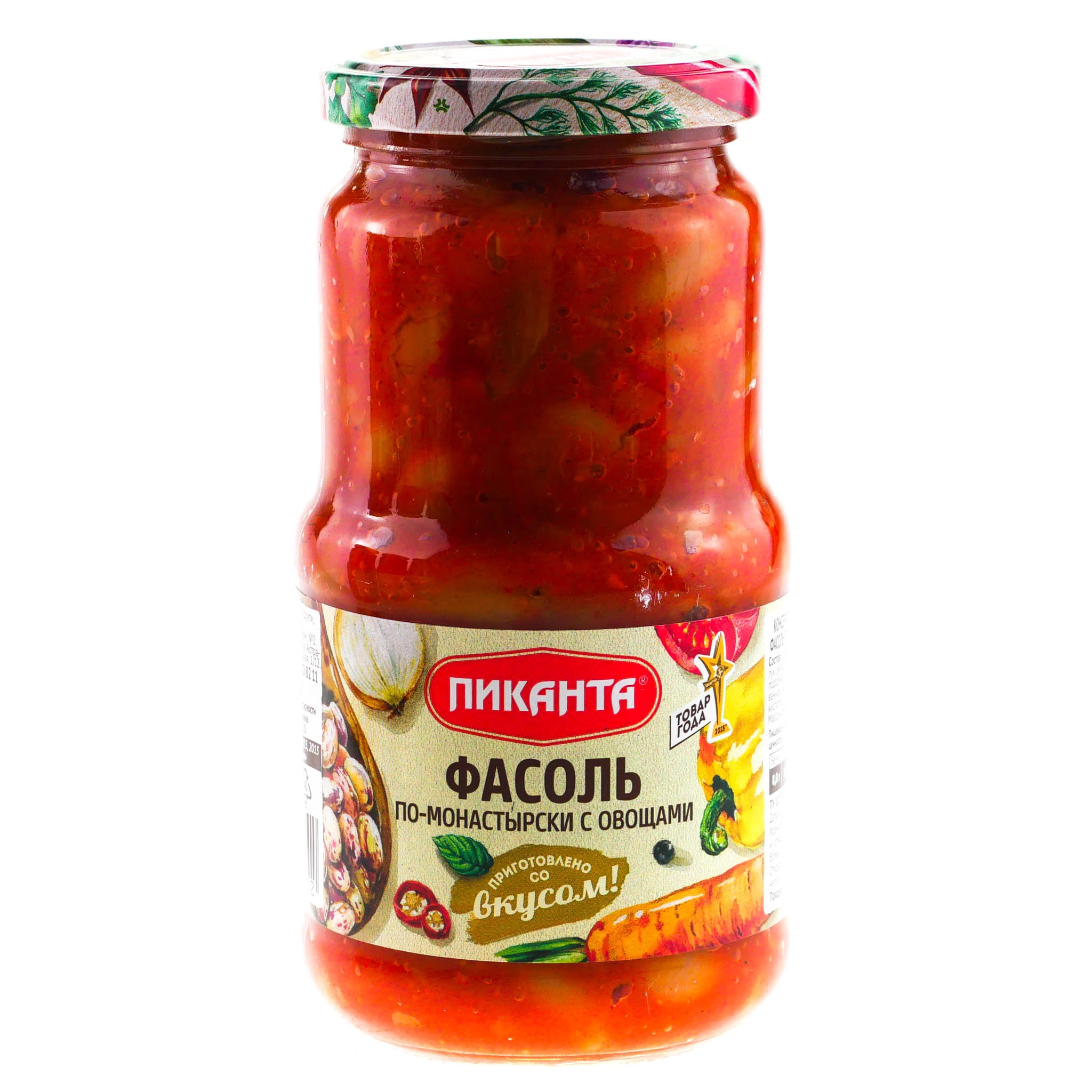 Фасоль Пиканта По-монастырски с овощами 470 г