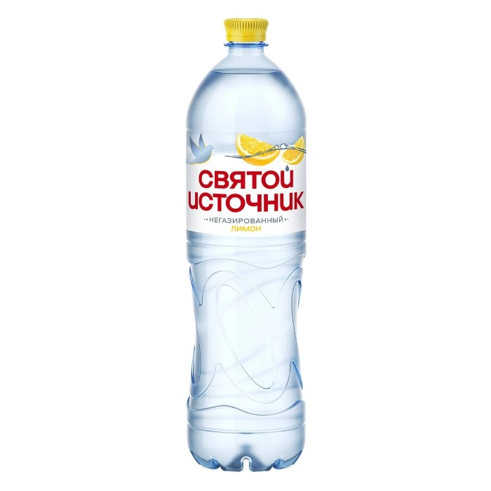 Вода Святой Источник лимон питьевая негазированная 1.5 л