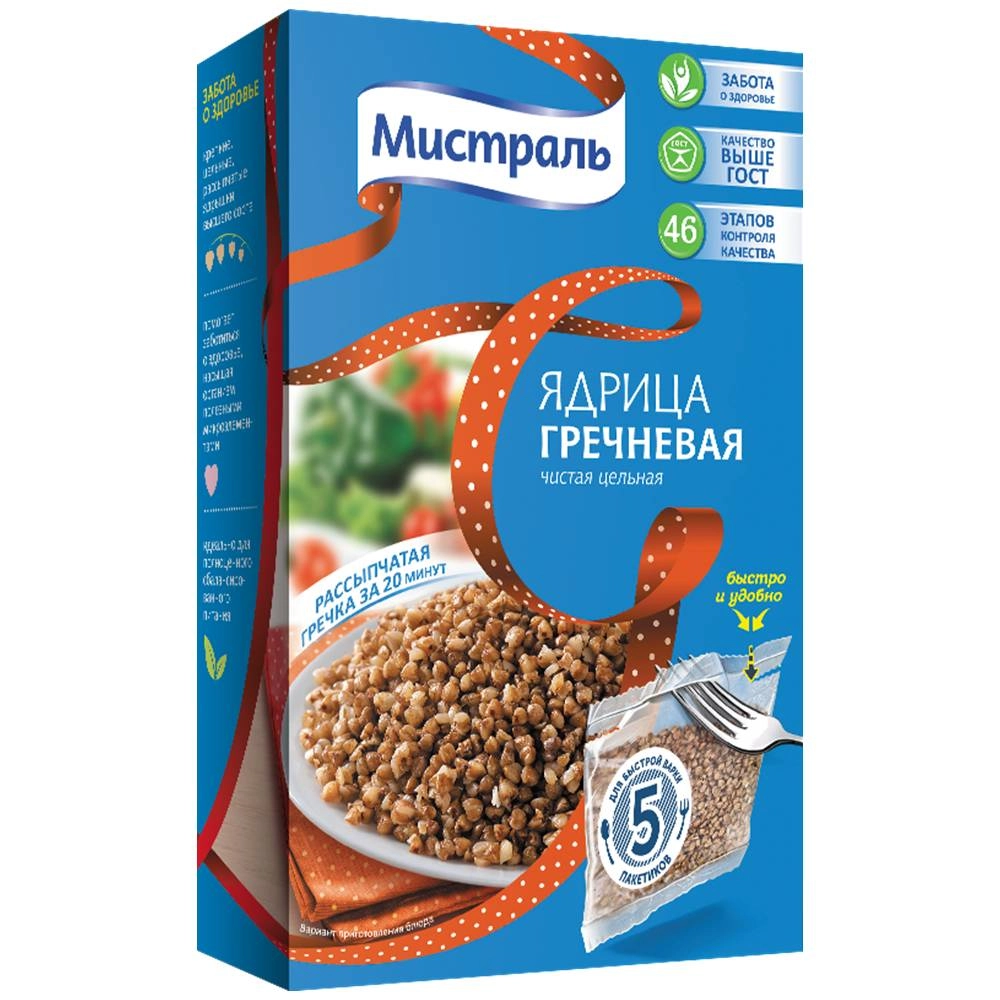Крупа Мистраль Ядрица гречневая 5 x 80 г
