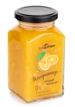 Конфитюр Слим Дрим без сахара Апельсин 300 г