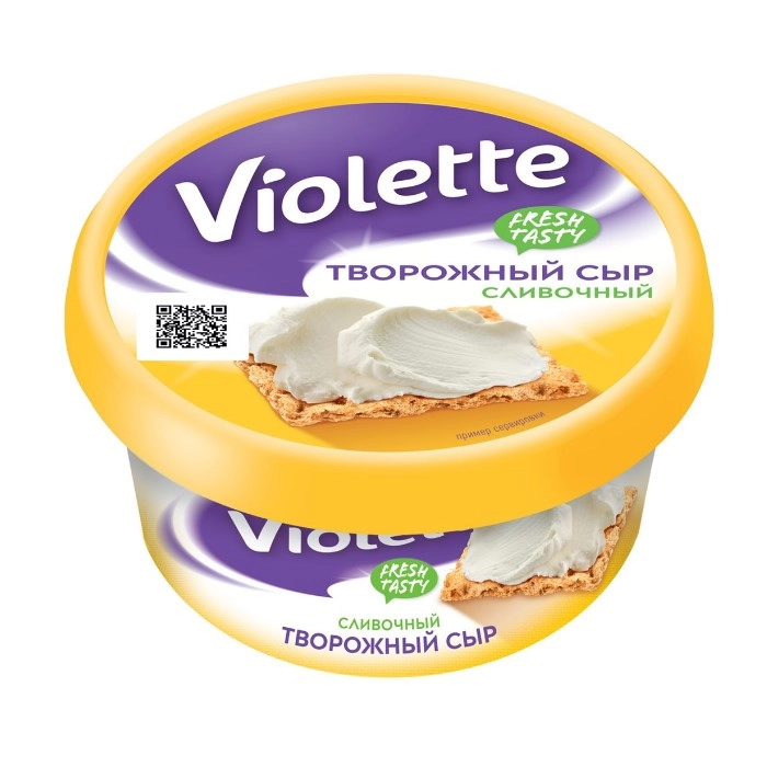Сыр Виолетта творожный сливочный 70% 140 г плавленный