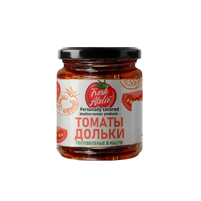 Томаты Fresh Atelie полувяленые дольки в масле 180 г