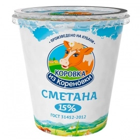 Сметана Коровка из Кореновки 15% 300 г
