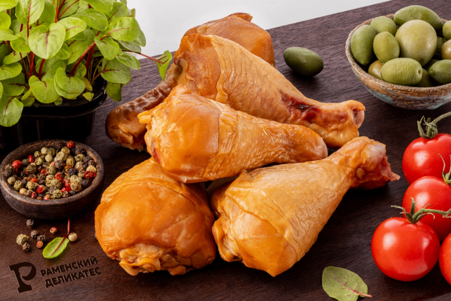 Голень куриная копчено-вареная