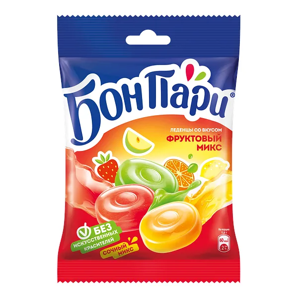 Леденцы Бон Пари фруктовый микс 75 г