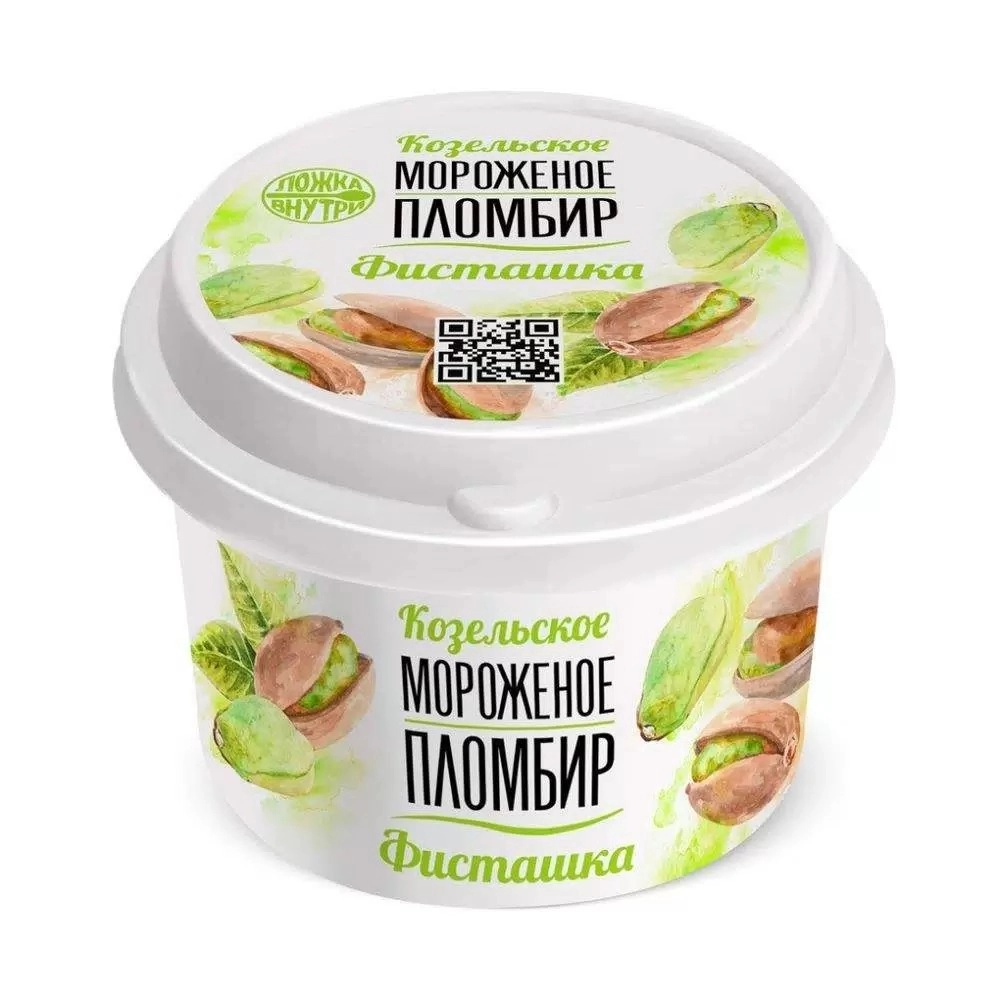 Мороженое Козельское пломбир Фисташка 13.5% 125 г