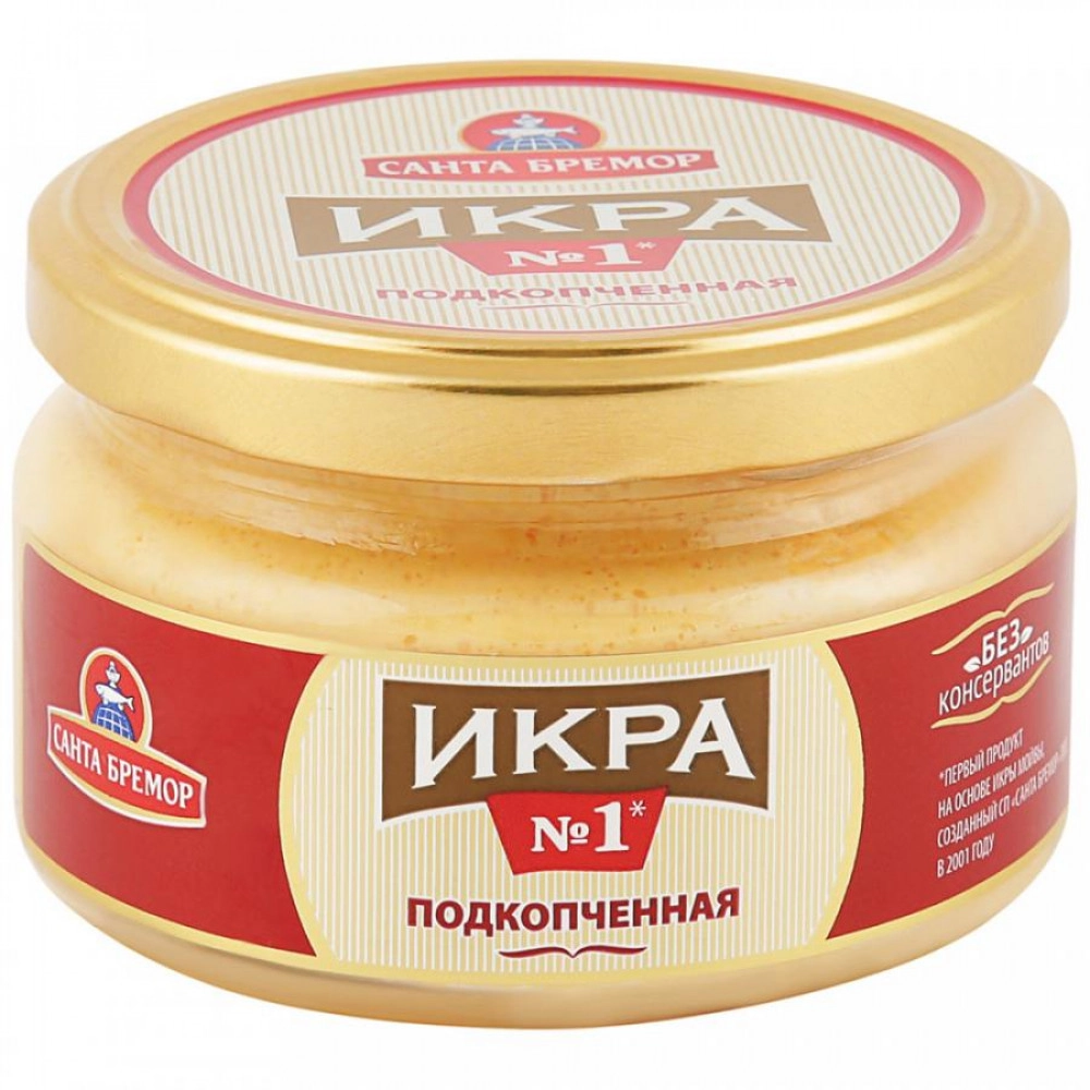 Икра Санта Бремор деликатесная подкопченная 180 г