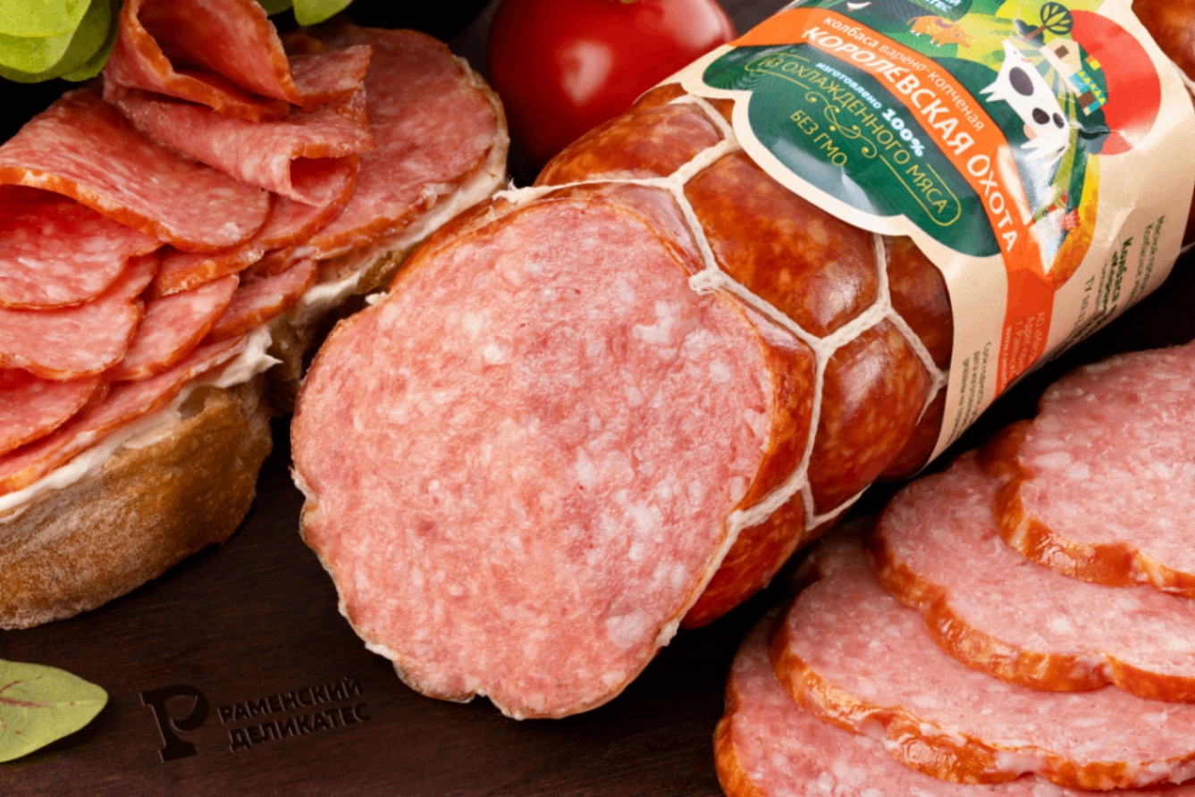 Колбаса Королевская охота варено-копченая ~ 350 г