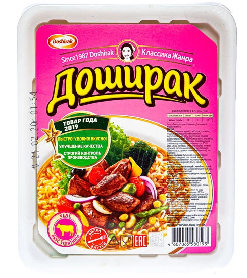 Лапша Доширак быстрого приготовления со вкусом телятины 90 г