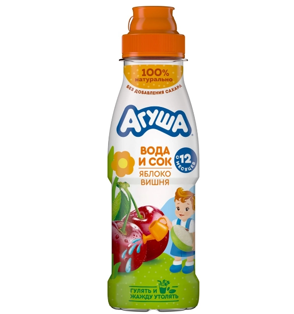 Напиток Агуша Вода и сок яблоко-вишня 300 мл