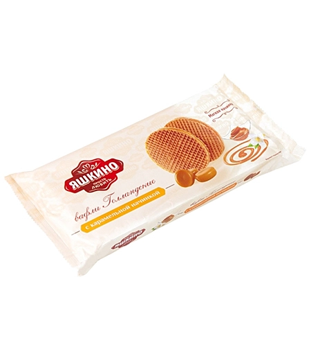 Вафли Яшкино Голландские с карамелью 290 г
